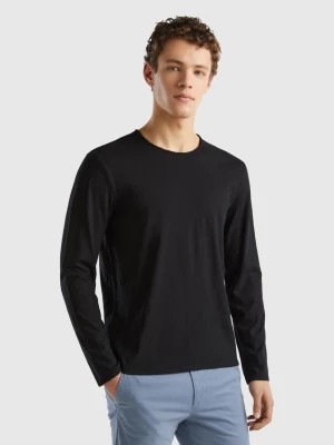 Zdjęcie produktu Benetton, Long Sleeve T-shirt In 100% Cotton, size XL, Black, Men United Colors of Benetton