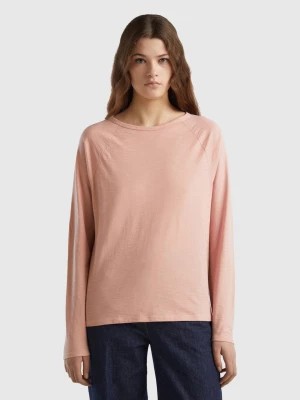 Zdjęcie produktu Benetton, Long Sleeve T-shirt In Light Cotton, size L, Soft Pink, Women United Colors of Benetton