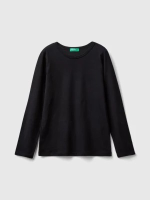 Zdjęcie produktu Benetton, Long Sleeve T-shirt In Organic Cotton, size L, Black, Kids United Colors of Benetton