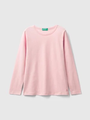 Zdjęcie produktu Benetton, Long Sleeve T-shirt In Organic Cotton, size S, Pink, Kids United Colors of Benetton