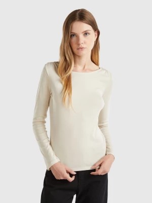 Zdjęcie produktu Benetton, Long Sleeve T-shirt In Pure Cotton, size XS, Beige, Women United Colors of Benetton