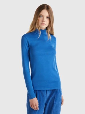 Zdjęcie produktu Benetton, Long Sleeve T-shirt With High Neck, size S, Air Force Blue, Women United Colors of Benetton