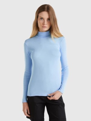 Zdjęcie produktu Benetton, Long Sleeve T-shirt With High Neck, size XL, Light Blue, Women United Colors of Benetton