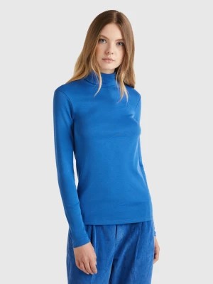 Zdjęcie produktu Benetton, Long Sleeve T-shirt With High Neck, size XS, Air Force Blue, Women United Colors of Benetton