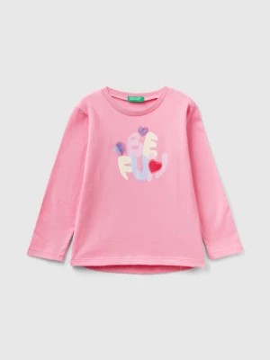 Zdjęcie produktu Benetton, Long Sleeve T-shirt With Print, size 90, Pink, Kids United Colors of Benetton
