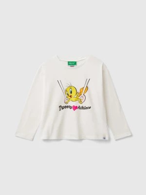 Zdjęcie produktu Benetton, ©looney Tunes T-shirt In Warm Organic Cotton, size 116, Creamy White, Kids United Colors of Benetton