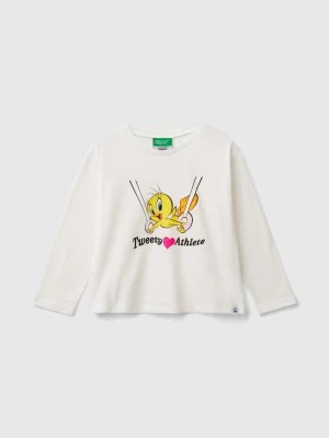 Zdjęcie produktu Benetton, ©looney Tunes T-shirt In Warm Organic Cotton, size 90, Creamy White, Kids United Colors of Benetton