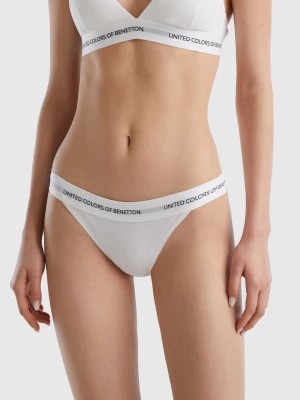 Zdjęcie produktu Benetton, Low-rise Underwear In Organic Cotton, size S, White, Women United Colors of Benetton