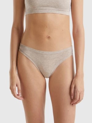 Zdjęcie produktu Benetton, Low Rise Underwear In Super Stretch Organic Cotton, size OS, Beige, Women United Colors of Benetton