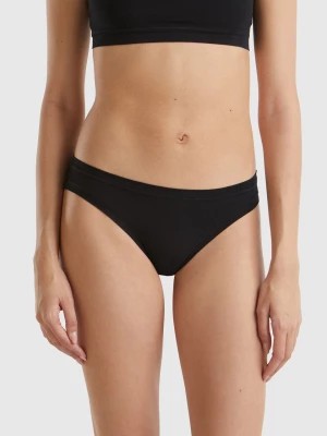 Zdjęcie produktu Benetton, Low Rise Underwear In Super Stretch Organic Cotton, size OS, Black, Women United Colors of Benetton