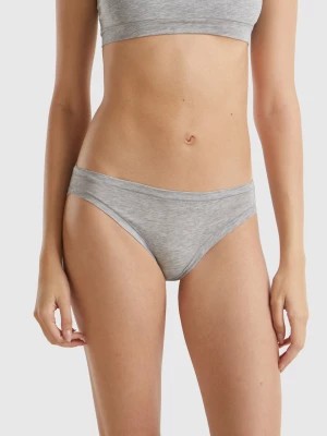 Zdjęcie produktu Benetton, Low Rise Underwear In Super Stretch Organic Cotton, size OS, Light Gray, Women United Colors of Benetton