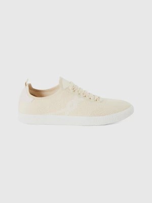 Zdjęcie produktu Benetton, Low-top Sneakers In Cream And Beige, size 40, Creamy White, Men United Colors of Benetton