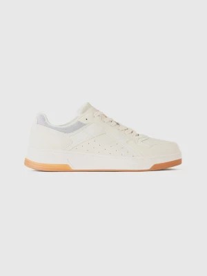 Zdjęcie produktu Benetton, Low-top Sneakers In Imitation Suede, size 40, Creamy White, Men United Colors of Benetton