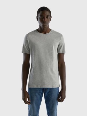 Zdjęcie produktu Benetton, Mélange Gray T-shirt, size L, Light Gray, Men United Colors of Benetton