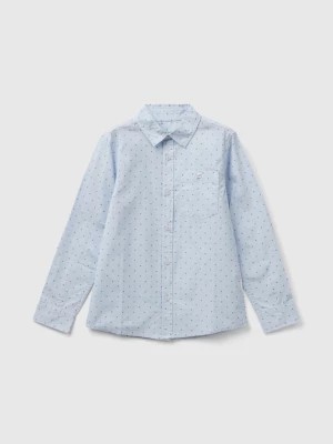 Zdjęcie produktu Benetton, Micro Pattern Shirt, size XL, Sky Blue, Kids United Colors of Benetton