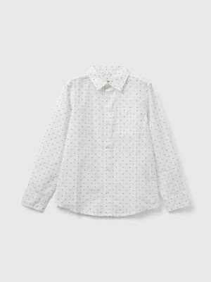 Zdjęcie produktu Benetton, Micro Pattern Shirt, size XL, White, Kids United Colors of Benetton