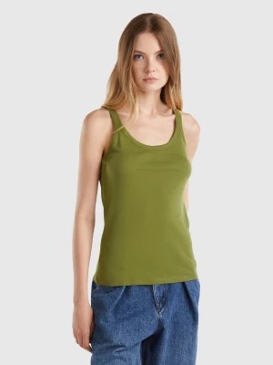 Zdjęcie produktu Benetton, Military Green Tank Top In Pure Cotton, size M, Military Green, Women United Colors of Benetton