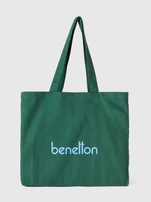 Zdjęcie produktu Benetton, Military Green Tote Bag In Pure Cotton, size OS, Military Green, Women United Colors of Benetton
