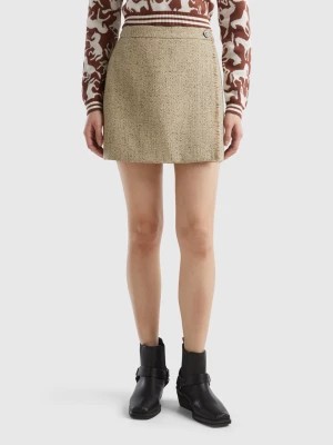 Zdjęcie produktu Benetton, Mini Skirt In Tweed, size , Beige, Women United Colors of Benetton