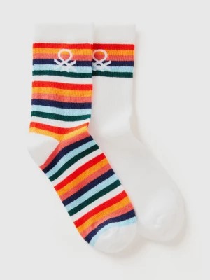 Zdjęcie produktu Benetton, Mix & Match Long Socks, size 25-29, White, Kids United Colors of Benetton