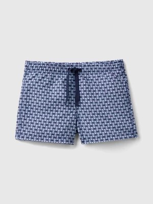 Zdjęcie produktu Benetton, Monogram Blue And Light Blue Swim Trunks, size XS, Blue, Kids United Colors of Benetton