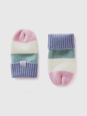 Zdjęcie produktu Benetton, Multicolor Striped Mittens, size 82-98, Sky Blue, Kids United Colors of Benetton