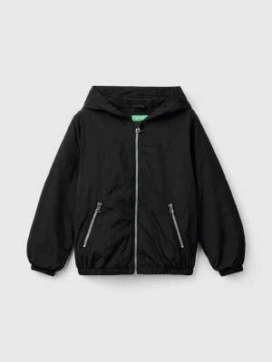 Zdjęcie produktu Benetton, Nylon Jacket With Hood, size 3XL, Black, Kids United Colors of Benetton