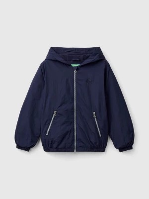 Zdjęcie produktu Benetton, Nylon Jacket With Hood, size 3XL, Dark Blue, Kids United Colors of Benetton