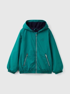 Zdjęcie produktu Benetton, Nylon Jacket With Hood, size L, Dark Green, Kids United Colors of Benetton