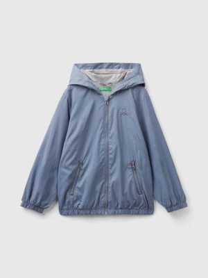 Zdjęcie produktu Benetton, Nylon Jacket With Hood, size M, Air Force Blue, Kids United Colors of Benetton