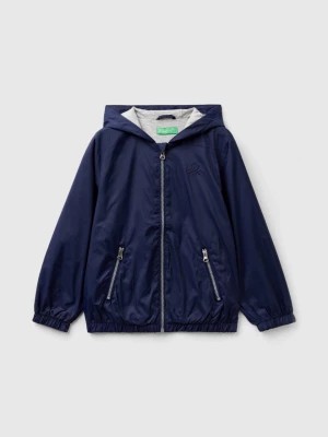 Zdjęcie produktu Benetton, Nylon Jacket With Hood, size XL, Dark Blue, Kids United Colors of Benetton