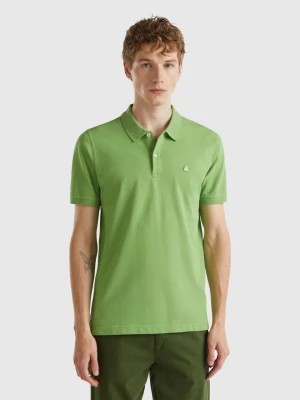 Zdjęcie produktu Benetton, Olive Green Slim Fit Polo, size M, , Men United Colors of Benetton