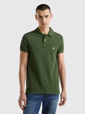 Zdjęcie produktu Benetton, Olive Green Slim Fit Polo, size XS, , Men United Colors of Benetton