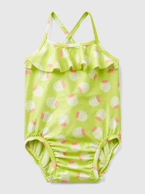 Zdjęcie produktu Benetton, One-piece Swimsuit With Fruit Print, size 74, Yellow, Kids United Colors of Benetton