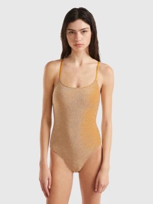 Zdjęcie produktu Benetton, One-piece Swimsuit With Lurex, size 4°, Mustard, Women United Colors of Benetton