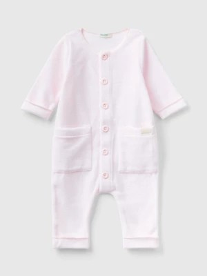 Zdjęcie produktu Benetton, Onesie In Chenille With Pockets, size 3-6, Soft Pink, Kids United Colors of Benetton