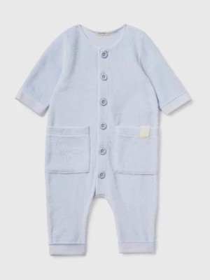 Zdjęcie produktu Benetton, Onesie In Chenille With Pockets, size 50, Sky Blue, Kids United Colors of Benetton