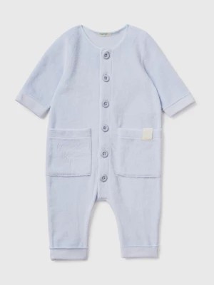 Zdjęcie produktu Benetton, Onesie In Chenille With Pockets, size 68, Sky Blue, Kids United Colors of Benetton