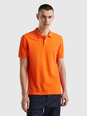 Zdjęcie produktu Benetton, Orange Regular Fit Polo, size S, Orange, Men United Colors of Benetton