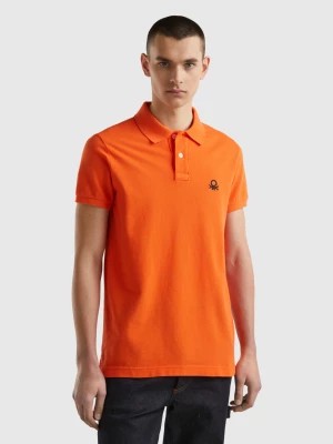 Zdjęcie produktu Benetton, Orange Slim Fit Polo, size S, Orange, Men United Colors of Benetton