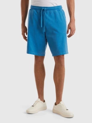 Zdjęcie produktu Benetton, Organic Cotton Sweat Shorts, size XL, Light Blue, Men United Colors of Benetton