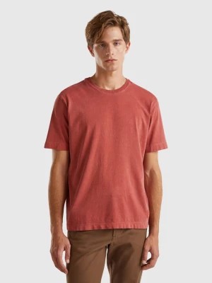 Zdjęcie produktu Benetton, Organic Cotton T-shirt, size L, Orange, Men United Colors of Benetton