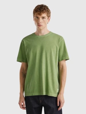 Zdjęcie produktu Benetton, Organic Cotton T-shirt, size XS, Military Green, Men United Colors of Benetton