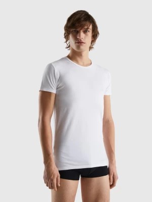 Zdjęcie produktu Benetton, Organic Stretch Cotton T-shirt, size S, White, Men United Colors of Benetton