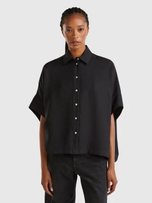 Zdjęcie produktu Benetton, Oversized Shirt In Modal® Blend, size OS, Black, Women United Colors of Benetton