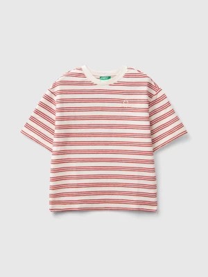 Zdjęcie produktu Benetton, Oversized Striped T-shirt, size XL, Creamy White, Kids United Colors of Benetton