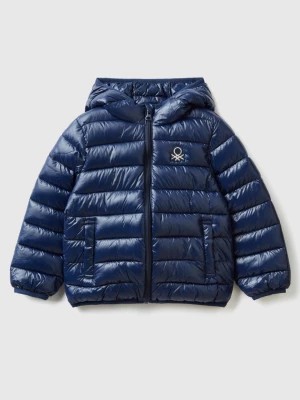 Zdjęcie produktu Benetton, Padded Jacket With Hood, size 82, Dark Blue, Kids United Colors of Benetton