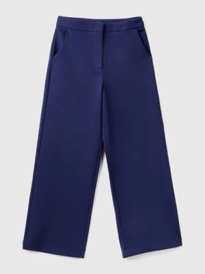 Zdjęcie produktu Benetton, Palazzo Trousers In Viscose Blend, size 3XL, Dark Blue, Kids United Colors of Benetton