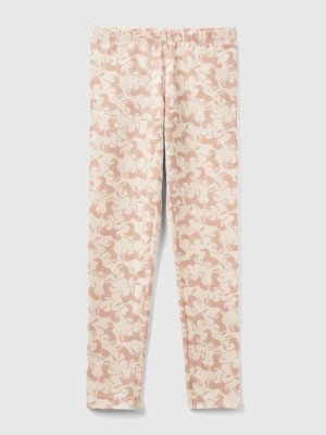 Zdjęcie produktu Benetton, Pale Pink Leggings With Horse Print, size L, Soft Pink, Kids United Colors of Benetton