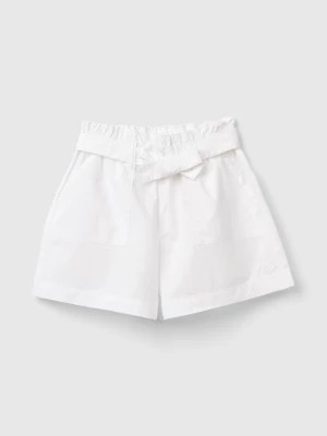 Zdjęcie produktu Benetton, Paperbag Shorts, size S, White, Kids United Colors of Benetton